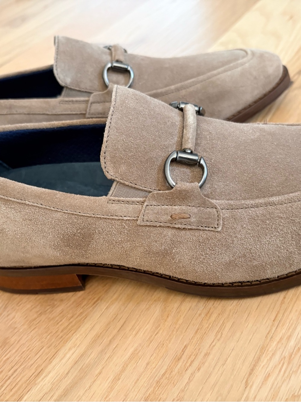 Johnston & Murphy XC Flex Landry Bit in Taupe Suede size 9M loafers NEW suede - Picture 2 of 3